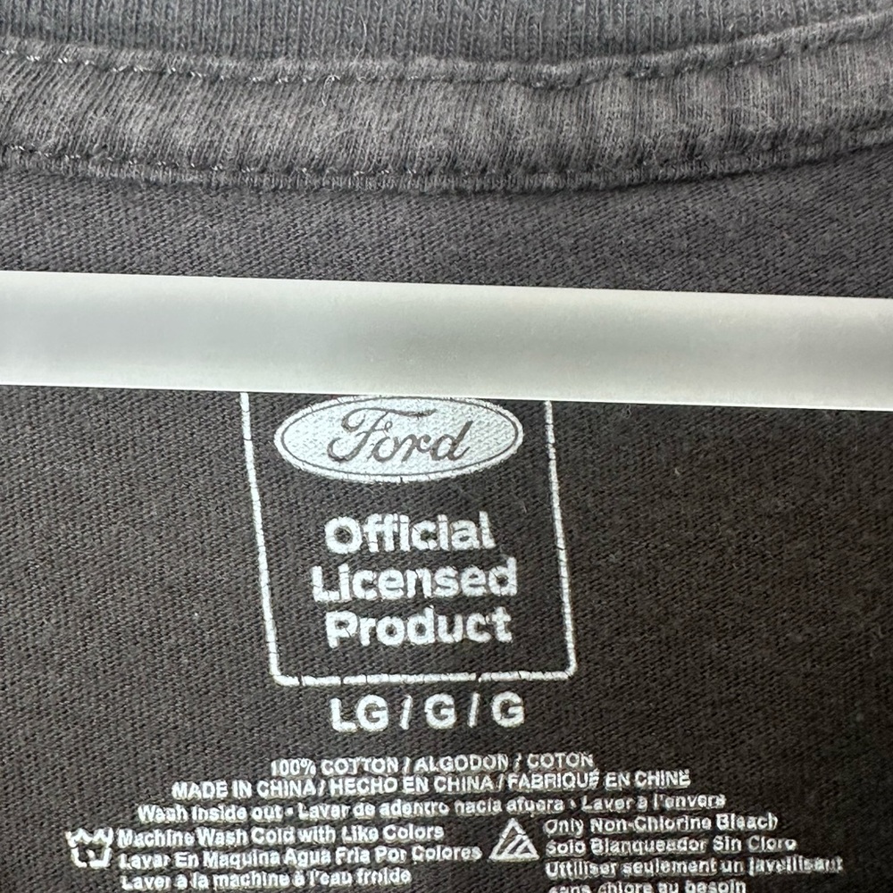Ford Black Tee with White Label Print - Picture 2 of 2